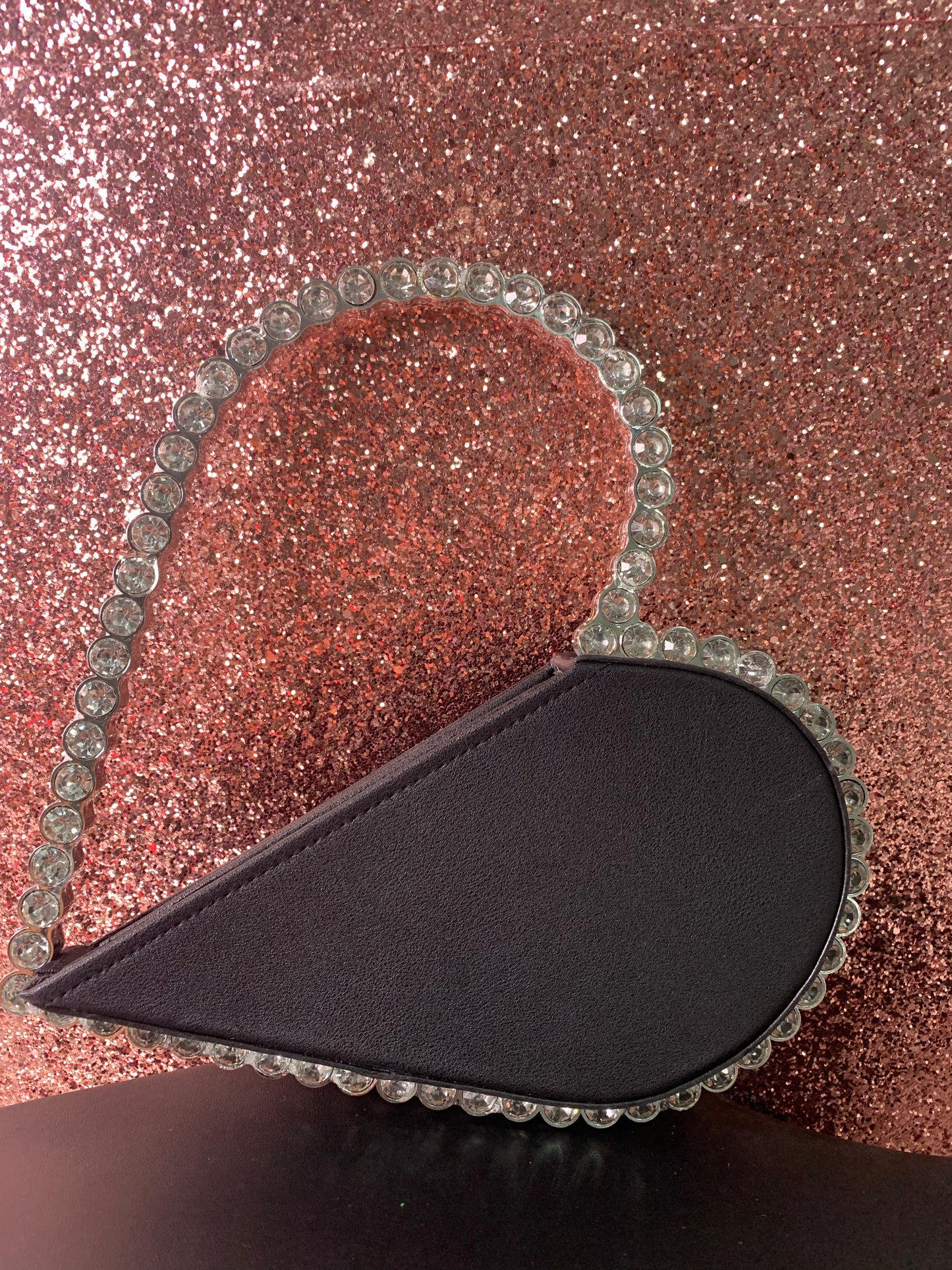 Black Heart Bling Purse