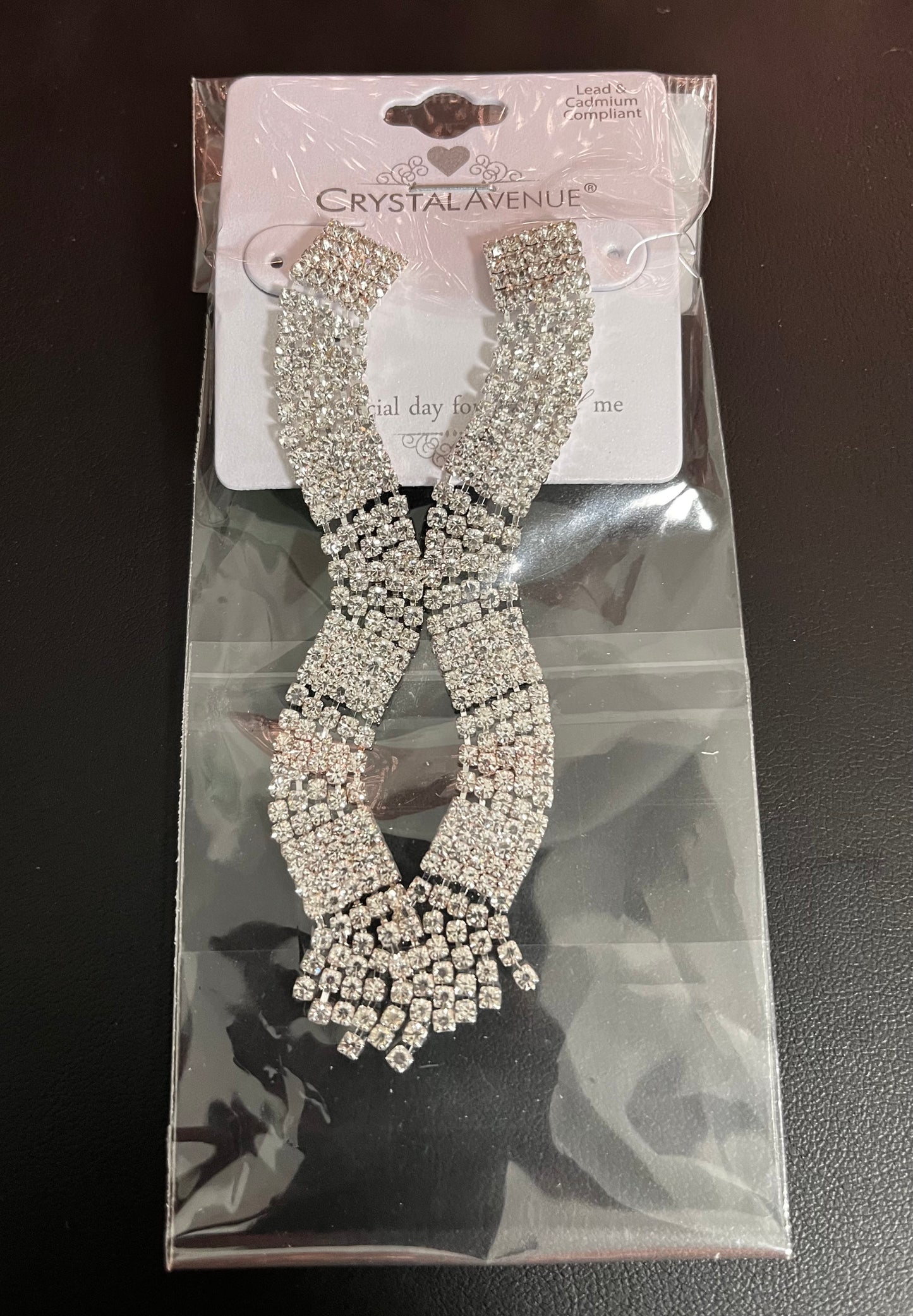 Silver Bling Wavy Earrings