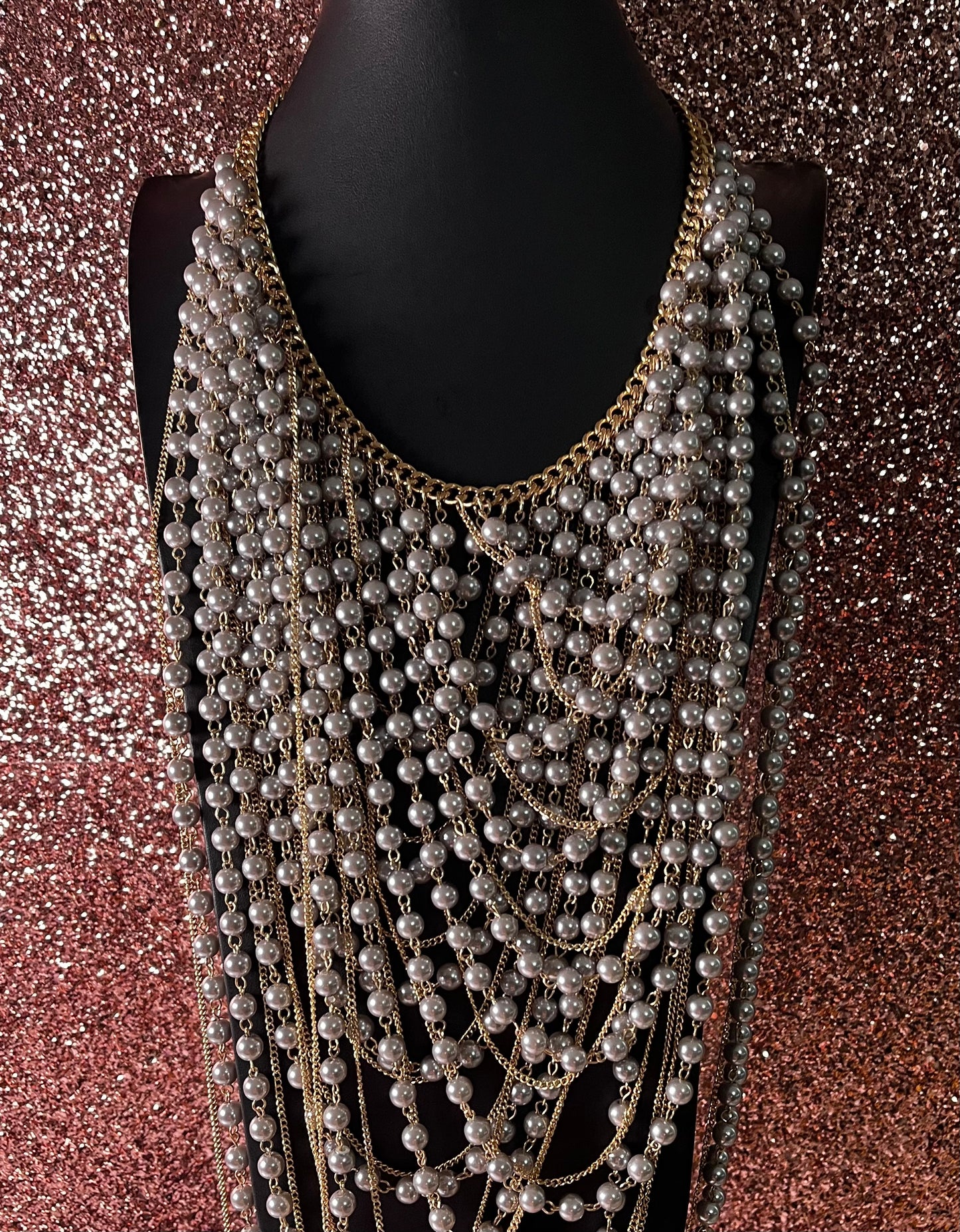 Gold & silver Bead necklace
