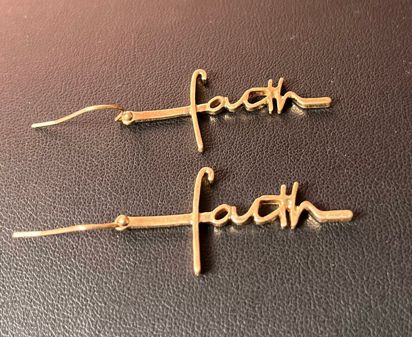 Gold Faith earrings