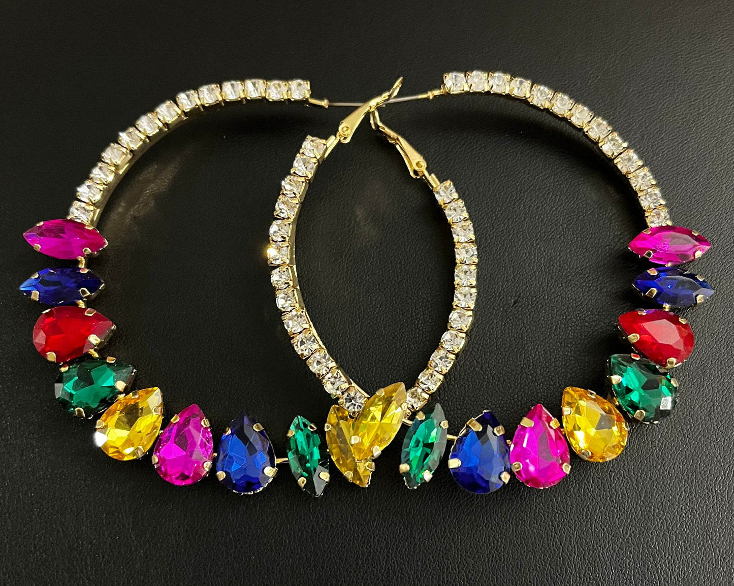 Gold Bling & Multi Hoop Earrings
