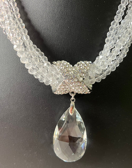Clear bling necklace