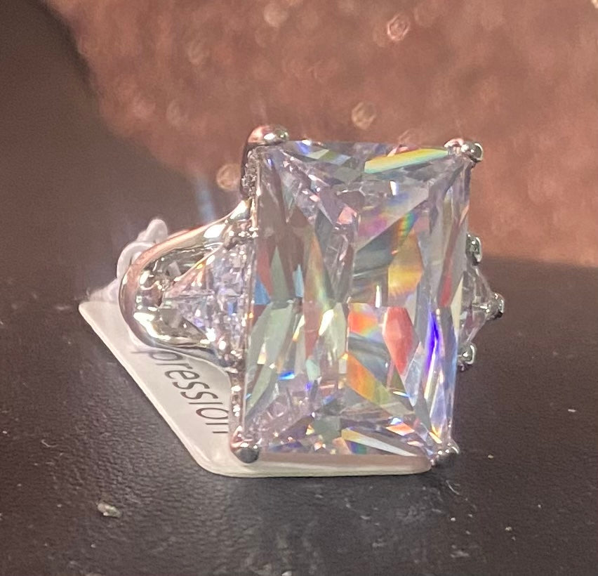 Gold icy bling ring