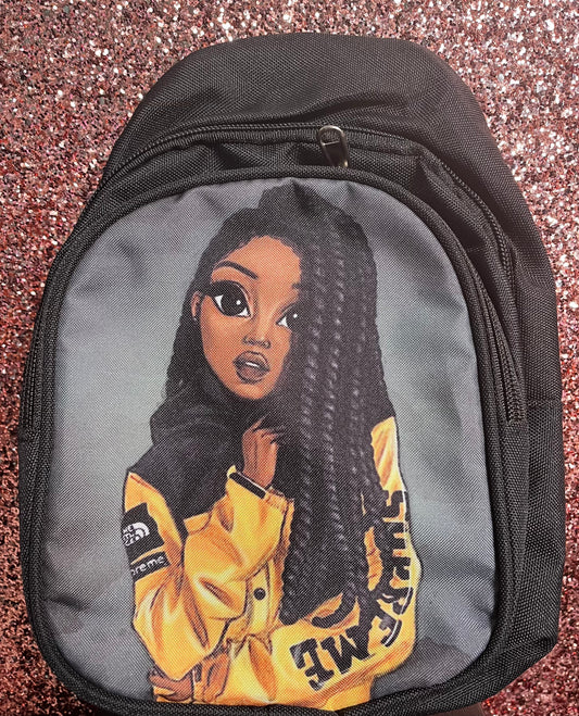 8in. Yellow Green & Black Tote Bag