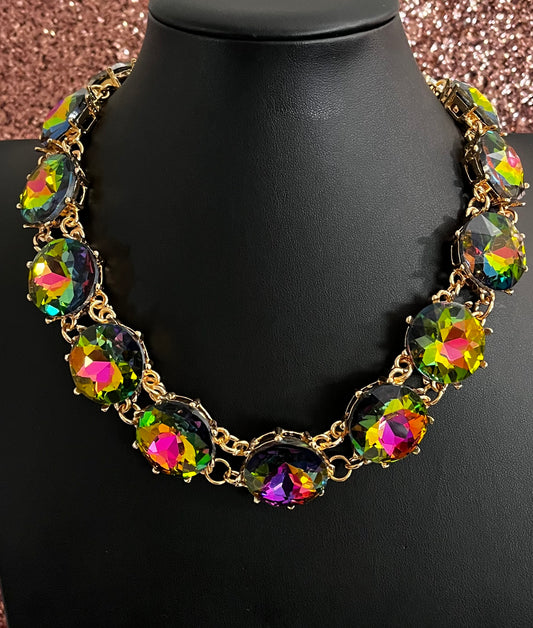 Oil Spill Gold Necklace