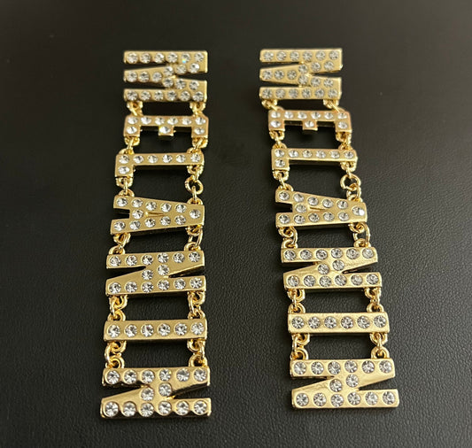 Gold Bling Melanin Earrings