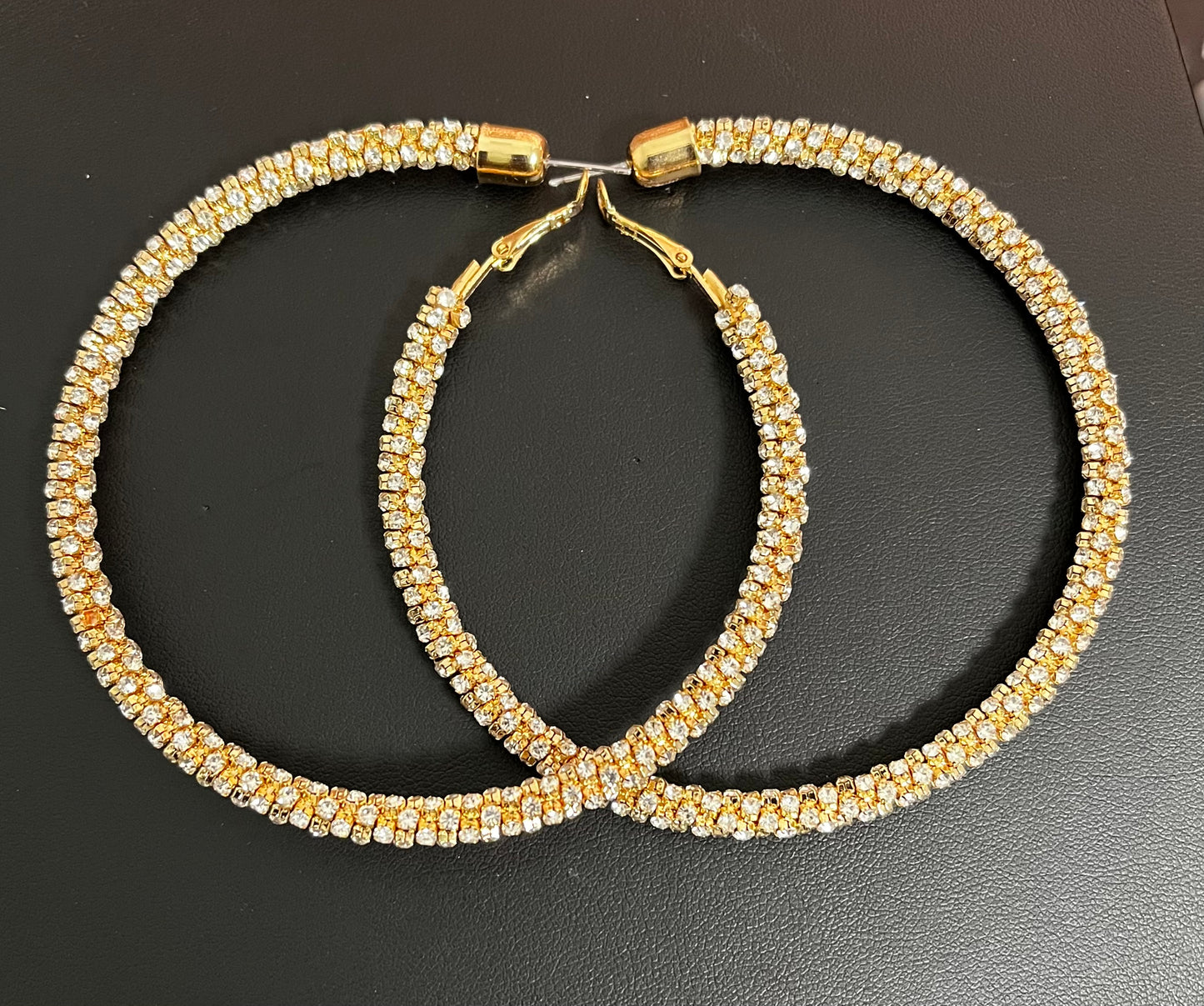 Gold Bling Hoop Earrings
