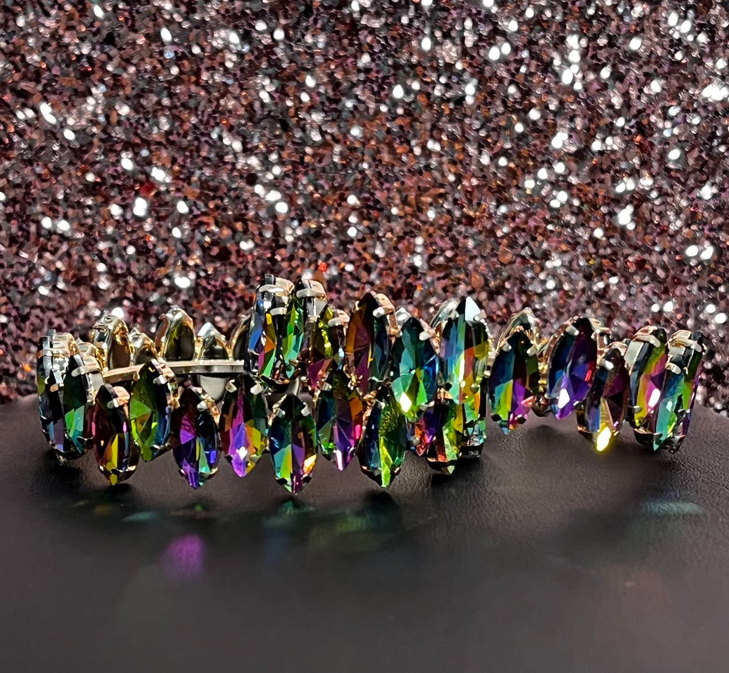 Gold Oil Spill Hoop Earrings