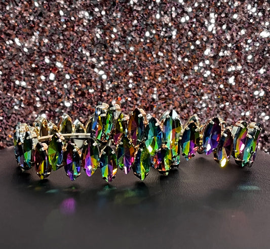 Gold Oil Spill Hoop Earrings