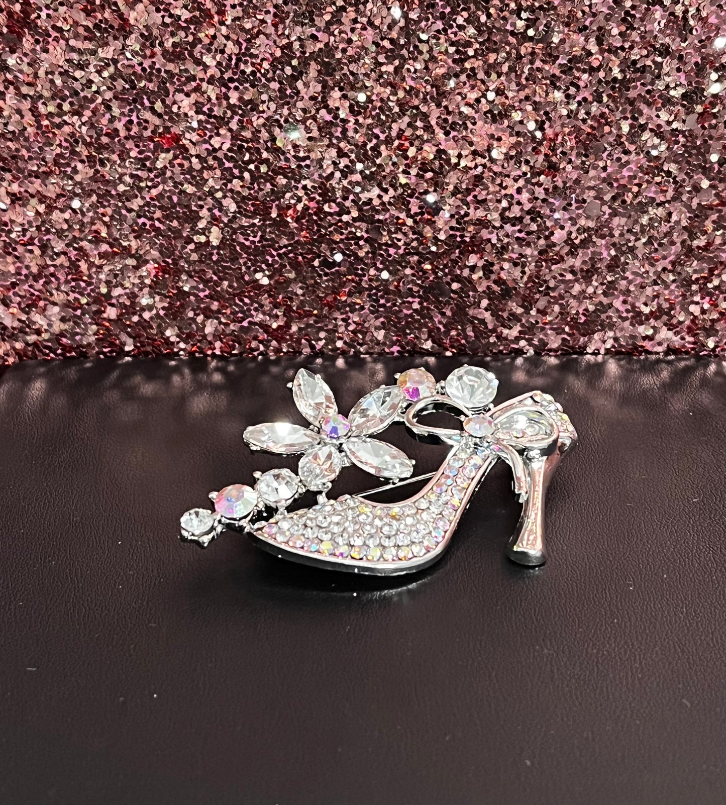 Silver AB brooch