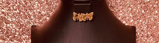Gold and Silver Butterfly Earrings