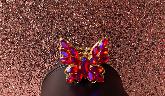 Red Iridescent Gold  Ring