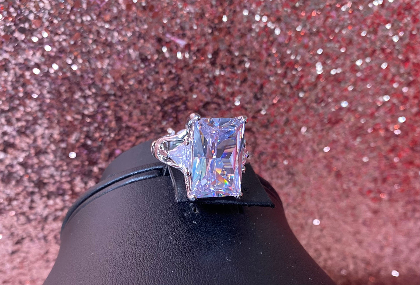 Silver Iridescent Jewl Ring