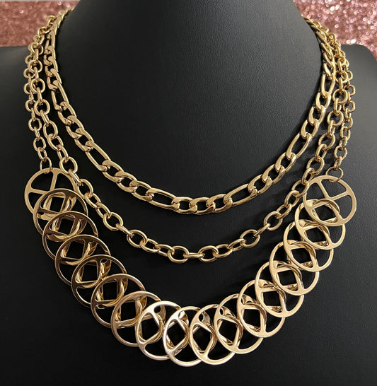 Gold 3 Tier Necklace