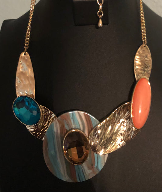 Gold abstract necklace