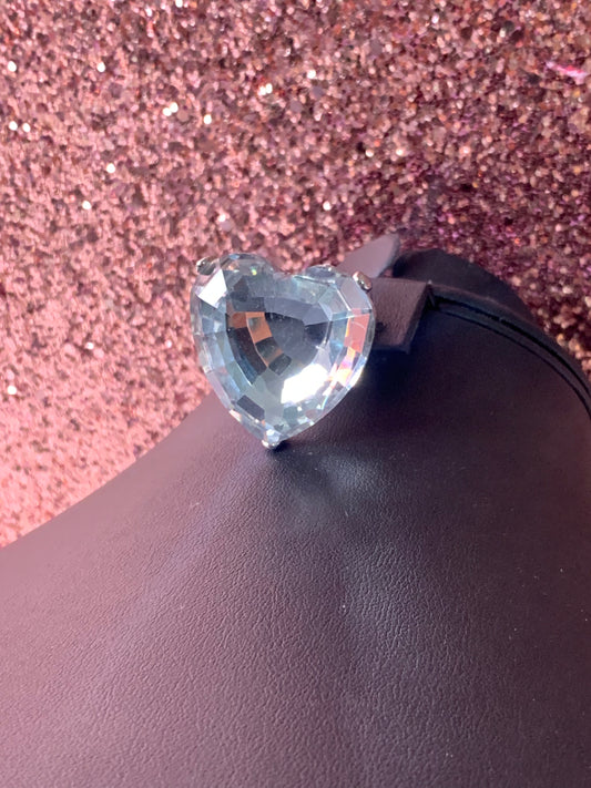 Huge Glassy Heart Ring
