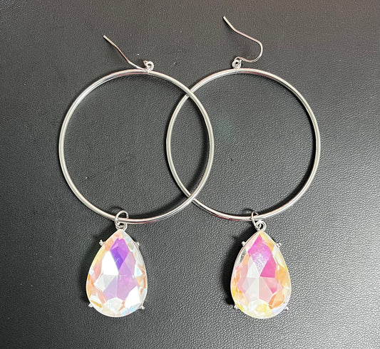Silver AB Earrings