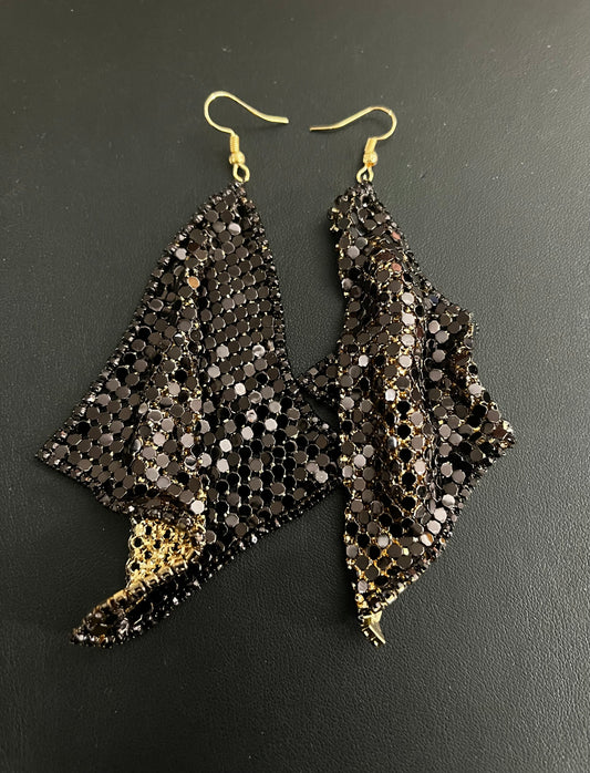Gold & Black Earrings
