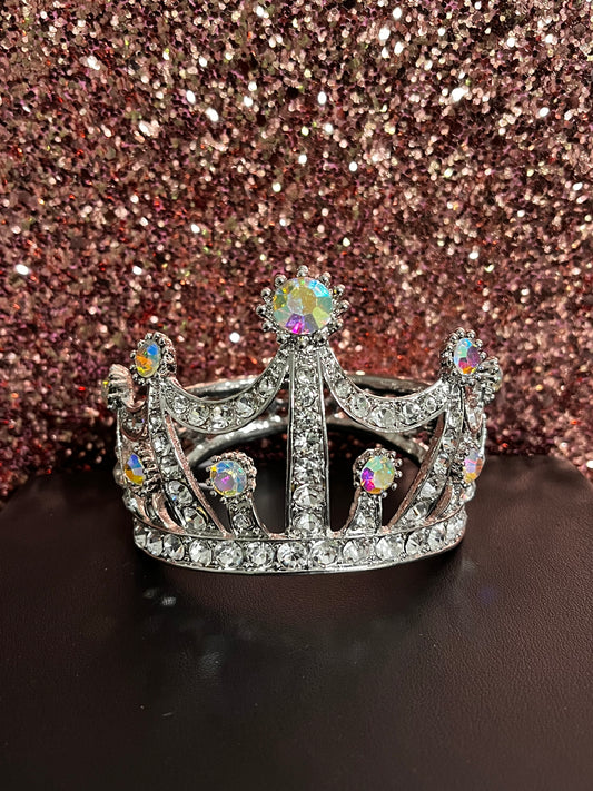 Silver Ab crown bracelet