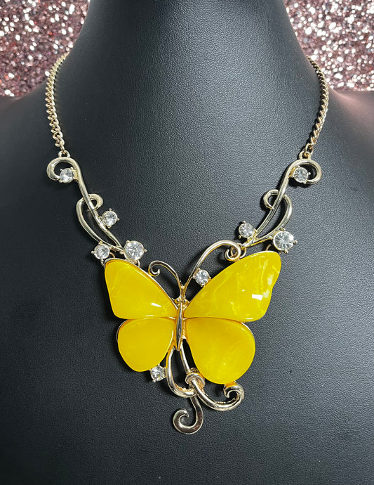 Gold Yellow & Bling Necklace
