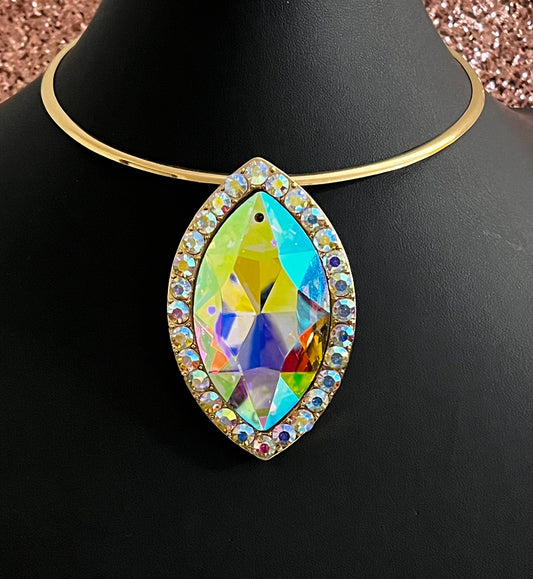 Gold Oil Spill Necklace
