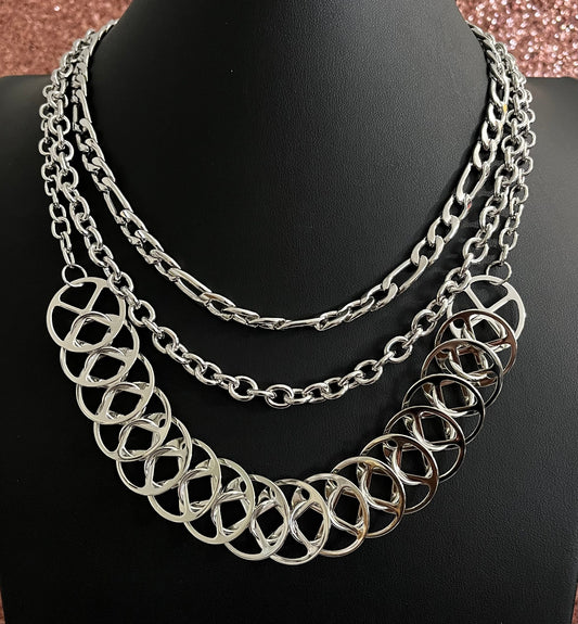Silver 3 Tier Necklace
