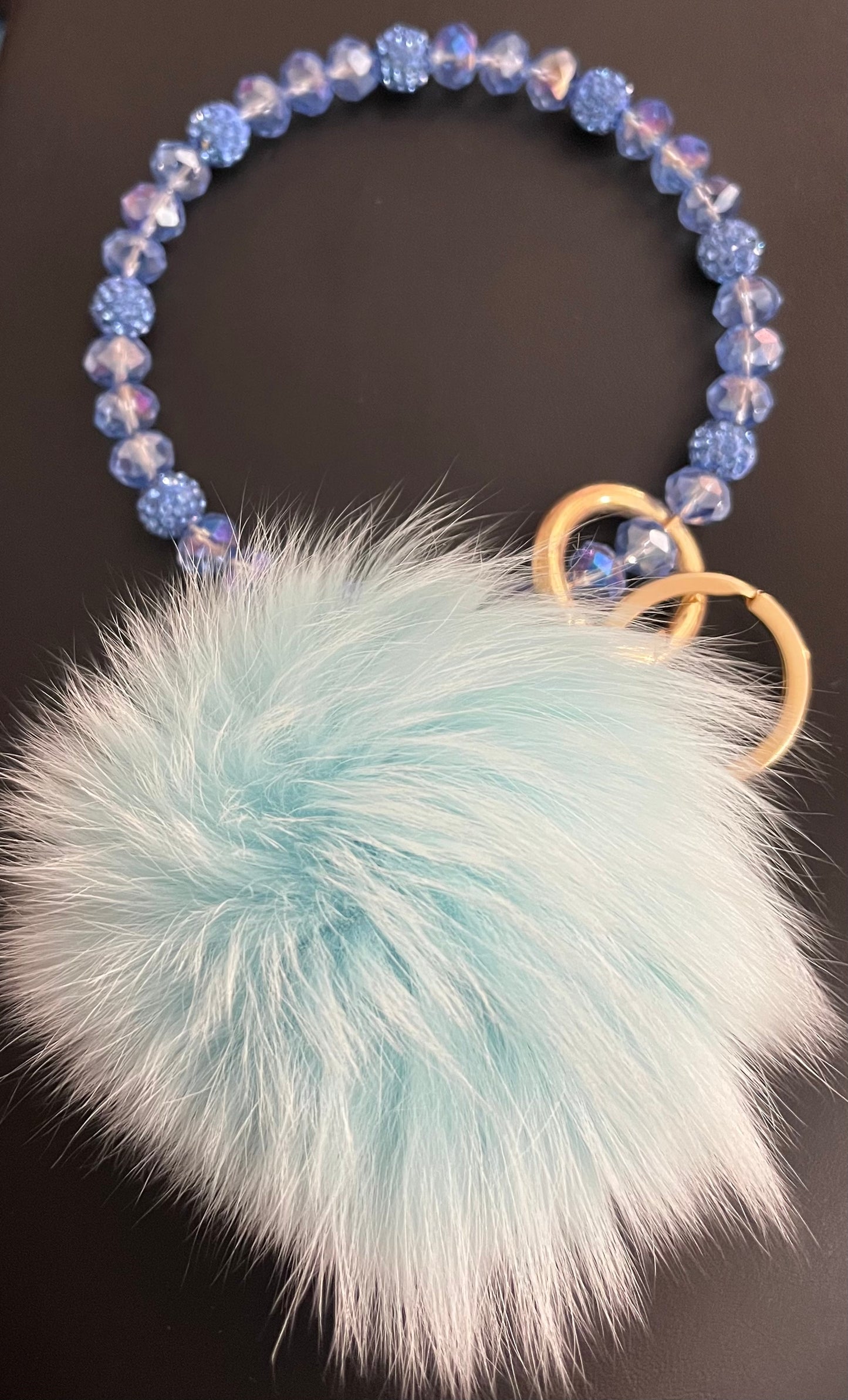 Light Blue Wrist Keychain