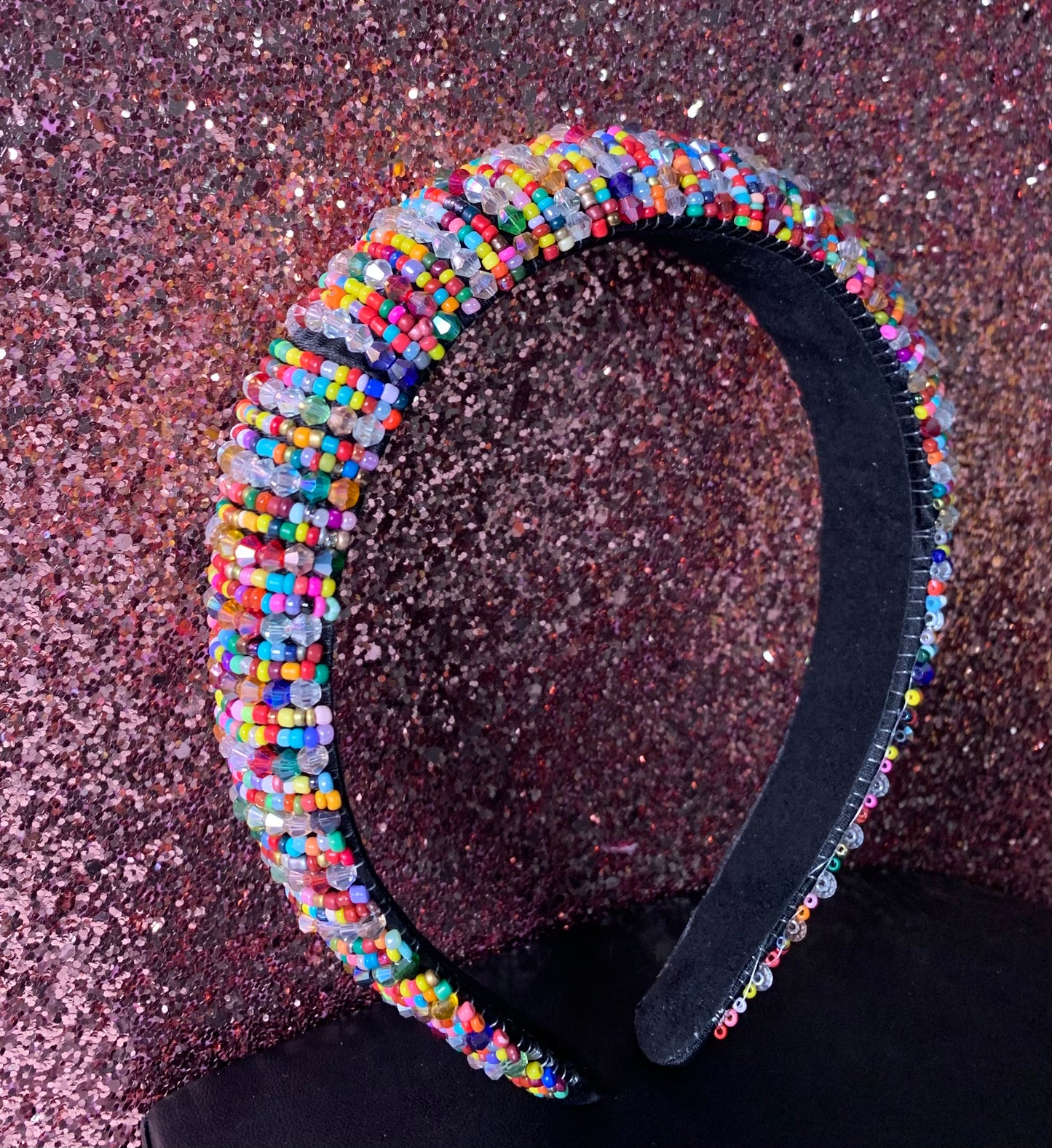 Multicolored Beaded Headband