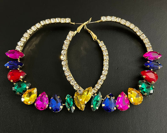 Gold Bling & Multi Hoop Earrings