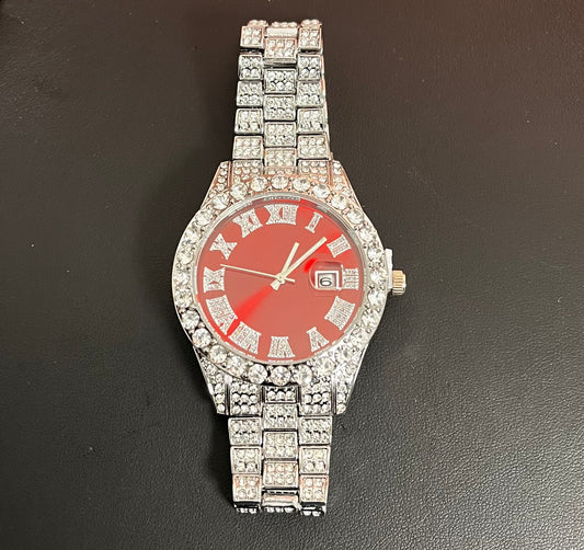 Men’s Red & Silver Watch