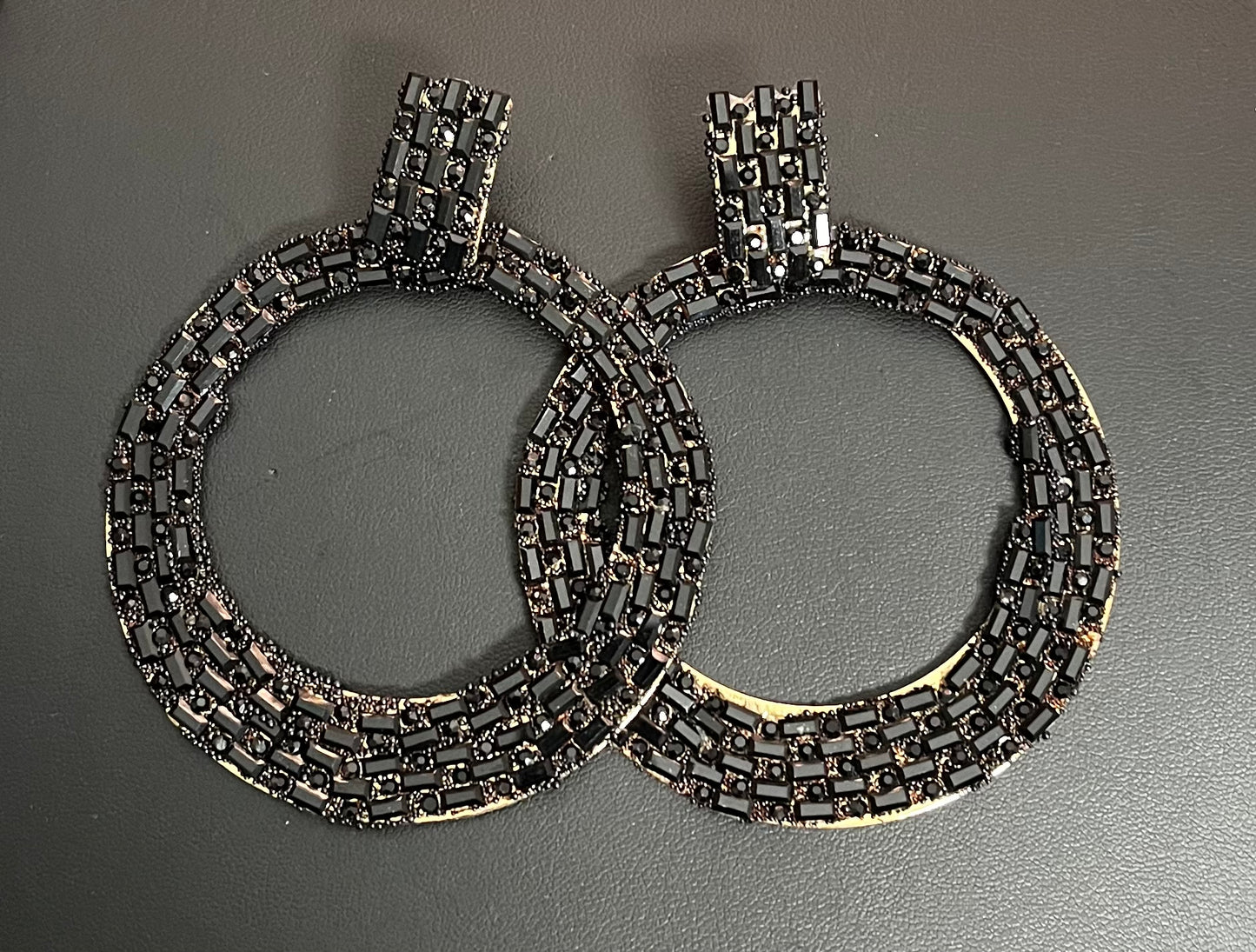 Black & Gold Fashion Earrings
