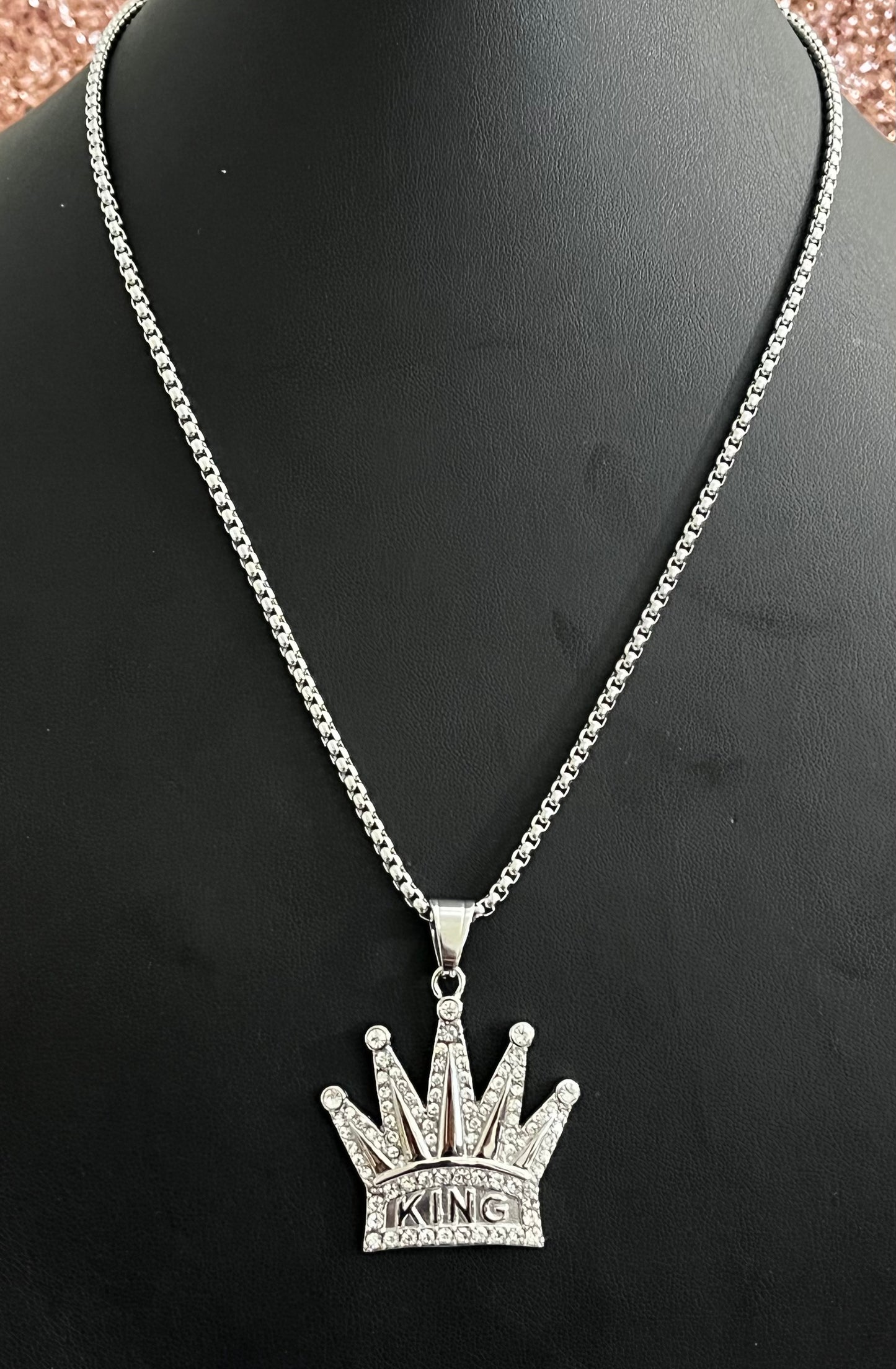 Silver bling king Necklace