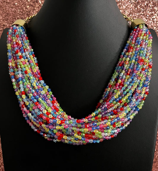 Gold Multi Bead Necklace