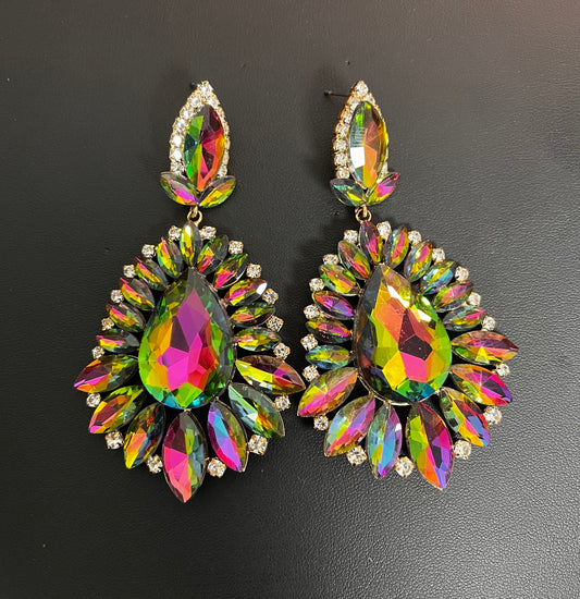 Gold Oil spill Earrings