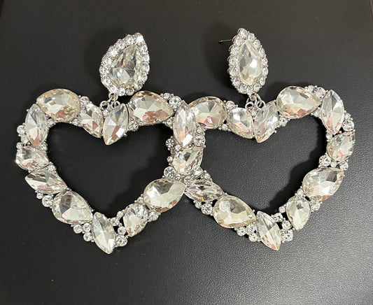 Big Silver Bling Earrings