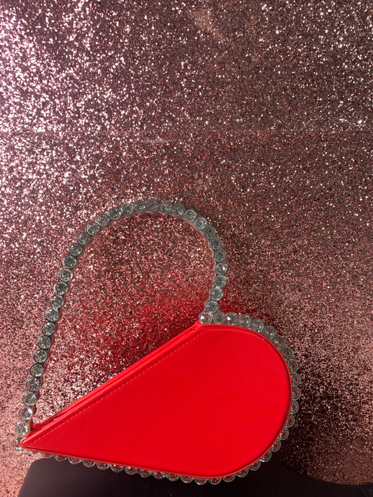 Red Heart Bling Purse