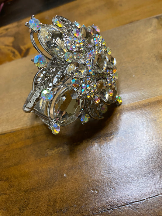 Silver Bling Flower bracelet