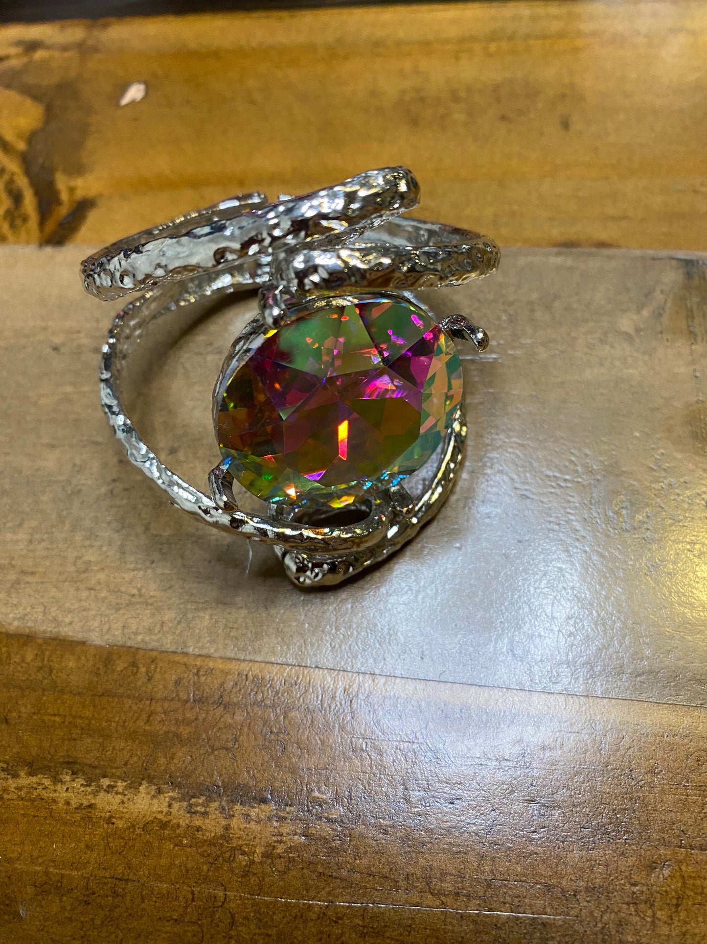 Silver Oil Spill Bracelet