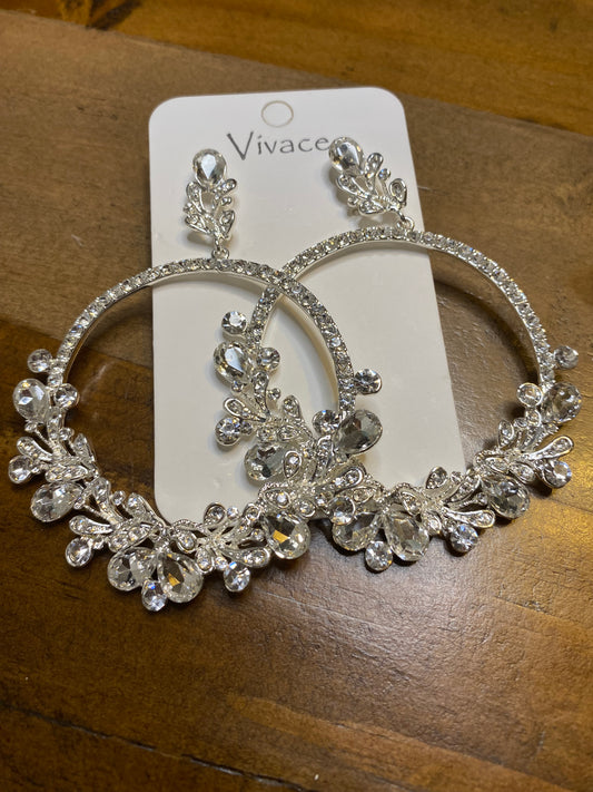 Decorative Silver Bling Earring
