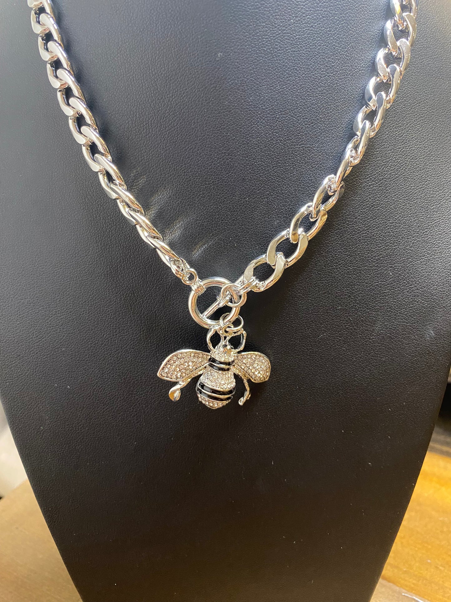 Silver Bee Necklace