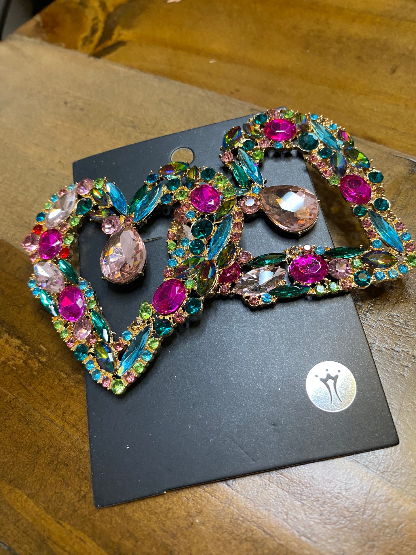 Green Multi Heart  Earring