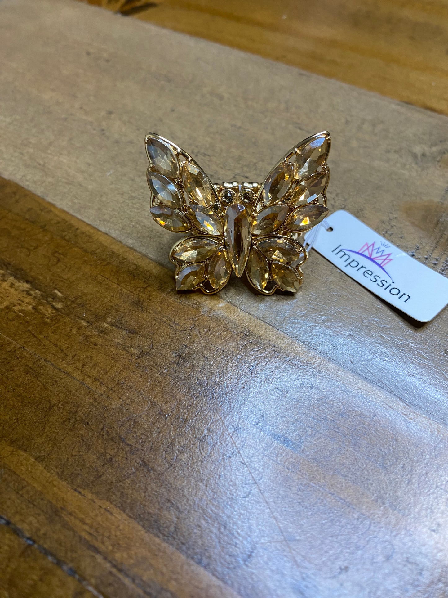 Honey and gold  Butterfly Ring